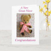 Een nieuwe grote nicht kaart (Gele Bloem)