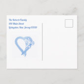 Een nieuwe hand om de geboorteaankondiging vast te aankondigingskaart (Achterkant)