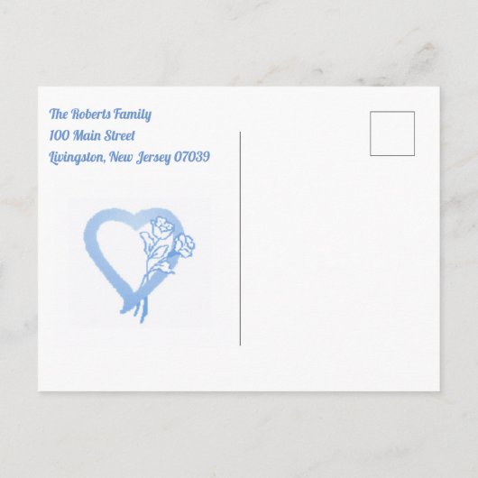 Een nieuwe hand om de geboorteaankondiging vast te aankondigingskaart (Achterkant)