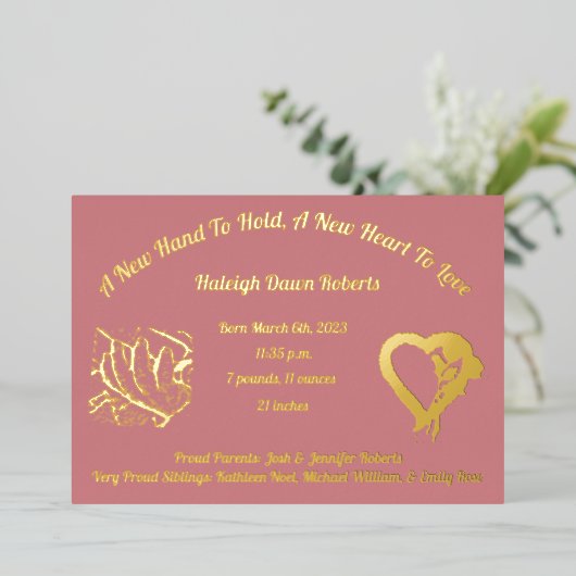 Een nieuwe hand om Folie & de aankondiging van de  (Staand Voorkant)