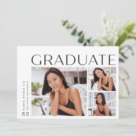 Een nieuwe hoek | Drie Afstuderen voor fotocollage Aankondiging (Staand voorkant)