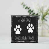 Een nieuwe hond! - Wenskaart Bedankkaart (Staand voorkant)