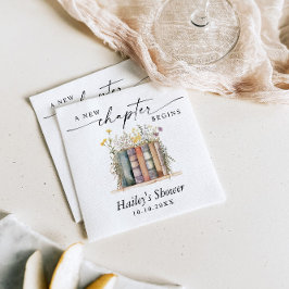 Een Nieuwe Hoofdstuk Begint, Boek Thema Bruidsfees Servet