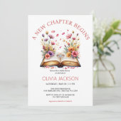 Een nieuwe hoofdstuk bruids douche uitnodiging (Staand voorkant)