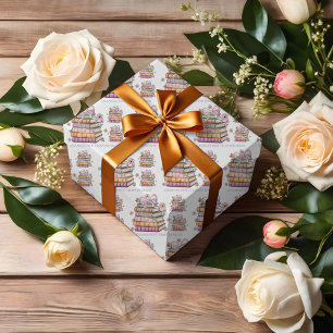 Een Nieuwe Hoofdstuk Verhaal Boek Bruiloft Feest  Cadeaupapier