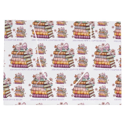 Een Nieuwe Hoofdstuk Verhaal Boek Bruiloft  Groot Cadeauzakje (Achterkant)