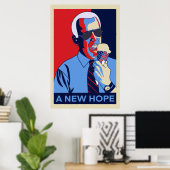 Een nieuwe Hope Joe Biden Ice Cream Illustratie Poster (Thuiskantoor)