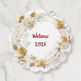 Een nieuwe jaar van de Floral Fantasy Bedankjes Labels