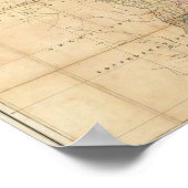 Een nieuwe kaart van Brazilië Poster (Hoek)