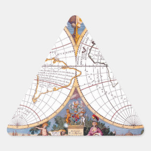 Een nieuwe kaart van de driehoekige driehoekige We Sticker