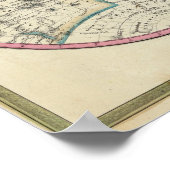 Een nieuwe kaart van de wereld over de mondiale pr poster (Hoek)