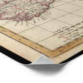 Een nieuwe kaart van Engeland, Schotland en Ierlan Poster (Hoek)