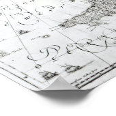 Een nieuwe kaart van het Koninkrijk Engeland Poster (Hoek)