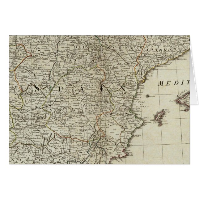 Een nieuwe kaart van het Koninkrijk Spanje en Port (Voorkant Horizontaal)