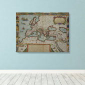 Een nieuwe kaart van het Romeinse Rijk Canvas Afdruk (Insitu (Houten vloer))