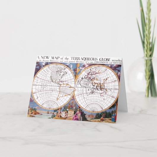 Een nieuwe kaart van het Wenskaart van het Wereldb (Voorkant)