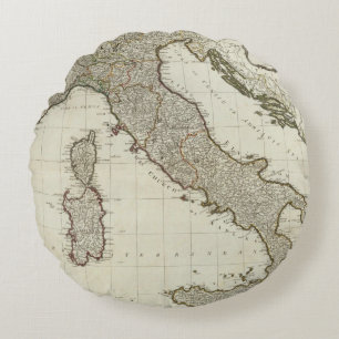Een nieuwe kaart van Italië met de eilanden van S Rond Kussen