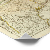 Een nieuwe kaart van Nova Scotia en Cape Breton Is Poster (Hoek)