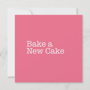 Een nieuwe kaart voor een cake-briefkaart notitiekaartje