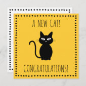 Een nieuwe kat! - Wenskaart Bedankkaart (Voorkant / Achterkant)