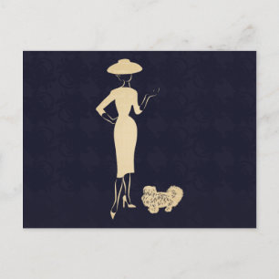 Een nieuwe kijk  Mode van de jaren '50 Briefkaart