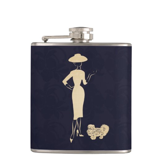 Een nieuwe kijk  Mode van de jaren '50 Heupfles (Voorkant)