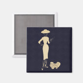 Een nieuwe kijk  Mode van de jaren '50 Magneet (Voorkant / Achterkant)