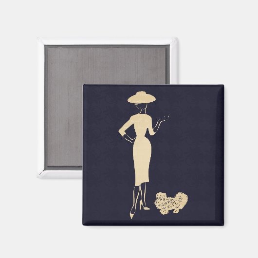 Een nieuwe kijk  Mode van de jaren '50 Magneet (Voorkant / Achterkant)