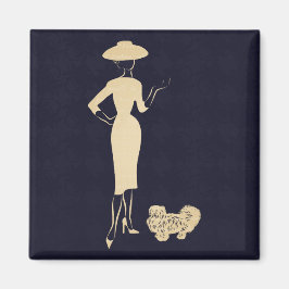 Een nieuwe kijk  Mode van de jaren '50 Magneet