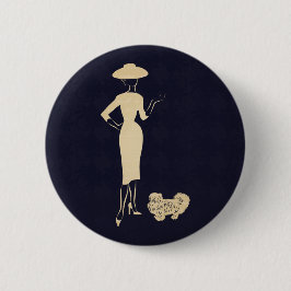 Een nieuwe kijk  Mode van de jaren '50 Ronde Button 5,7 Cm