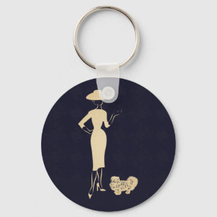 Een nieuwe kijk  Mode van de jaren '50 Sleutelhanger