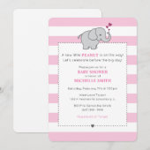 Een nieuwe kleine pinda is onderweg. - Meisje Kaart (Voorkant / Achterkant)