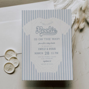 Een nieuwe Little Rookie Baby shower Kaart