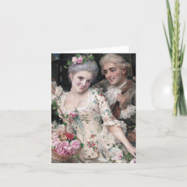 Een nieuwe mand van bloemen bedankkaart