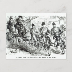 Een nieuwe manier om naar Brighton te reizen, 1864 Briefkaart