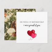 Een nieuwe moeder haar eerste bloei Moederdag foto Feestdagenkaart (Voorkant / Achterkant)