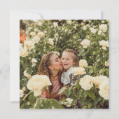 Een nieuwe moeder haar eerste bloei Moederdag foto Feestdagenkaart (Achterkant)