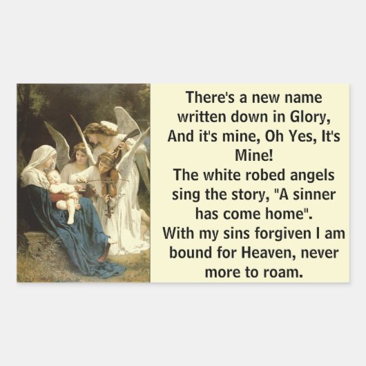Een nieuwe naam in glorie rechthoekige sticker (Voorkant)