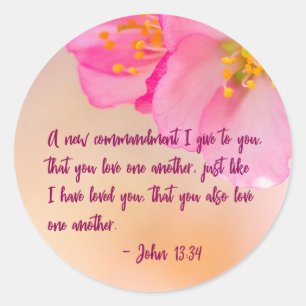 Een nieuwe opdracht die ik Christelijke Floral gee Ronde Sticker