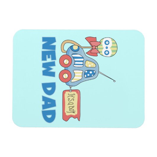 Een nieuwe papa voor auto... Het is een padvinder. Magneet (Horizontaal)