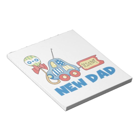 Een nieuwe papa voor auto... Het is een padvinder. Notitieblok (Schuin)