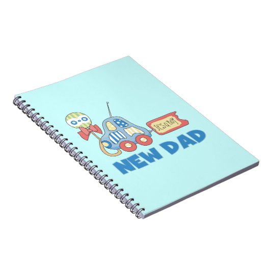 Een nieuwe papa voor auto... Het is een padvinder. Notitieboek (Rechterzijde)