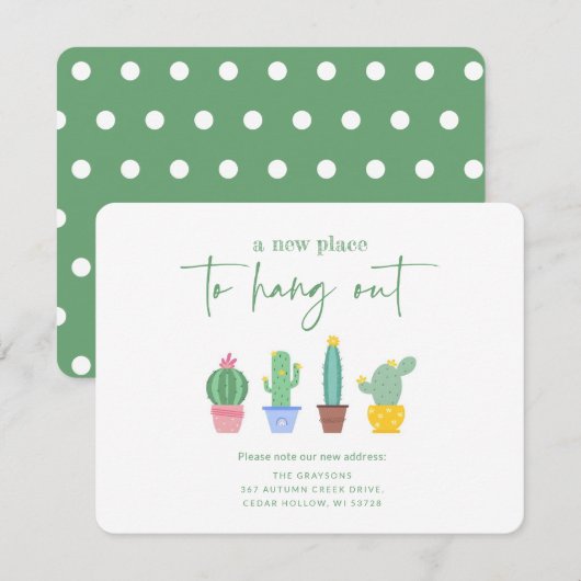 Een nieuwe plek om rond te hangen! Cactus nieuwe t Aankondiging (Voorkant / Achterkant)