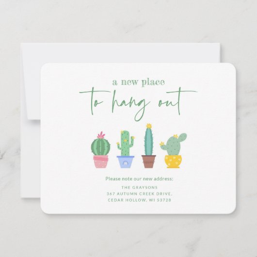 Een nieuwe plek om rond te hangen! Cactus nieuwe t Aankondiging (Voorkant)