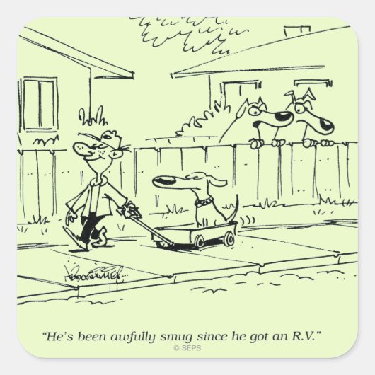 Een nieuwe Ride Vierkante Sticker (Voorkant)