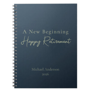 Een Nieuwe Start Elegant Gepersonaliseerd Pensioen Notitieboek