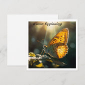 Een nieuwe start Gele vlinder babyshower Kaart (Voorkant / Achterkant)