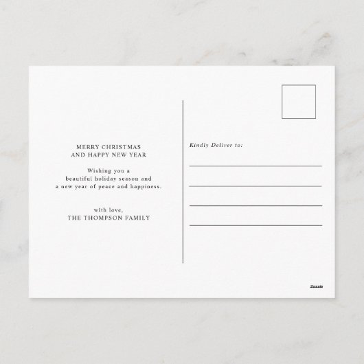 Een nieuwe thuis handschrift kalligrafie verhuizen feestdagenkaart (Achterkant)