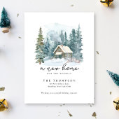 Een nieuwe thuis handschrift kalligrafie verhuizen feestdagenkaart