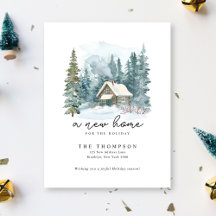 Een nieuwe thuis handschrift kalligrafie verhuizen